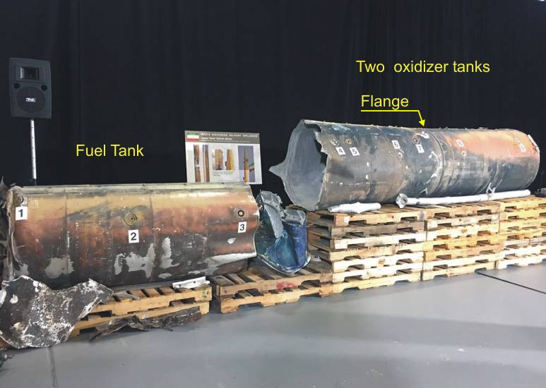 Seized missile components attributed to a shipment examined in Yemen