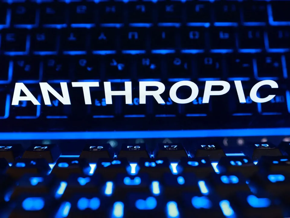 Editorial photograph illustrating Anthropic’s first-half net loss hit $80.7bn, mostly from accounting charges