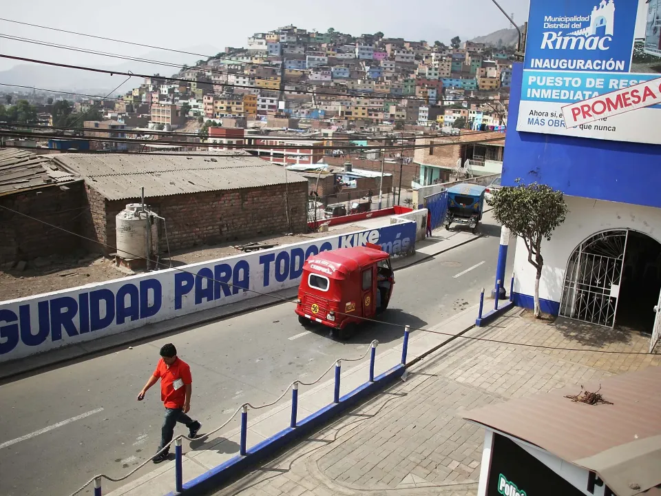 Editorial photograph illustrating Oxfam estimate puts 42% of Peru’s new wealth with richest 1%