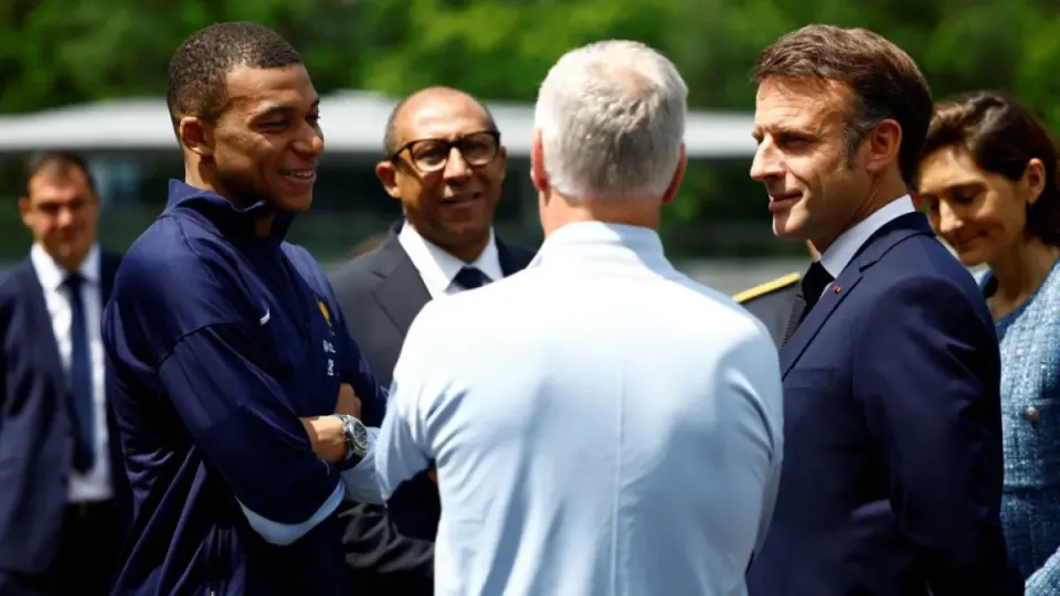 Editorial photograph illustrating French federation chief urges end to Mbappé row after China apology
