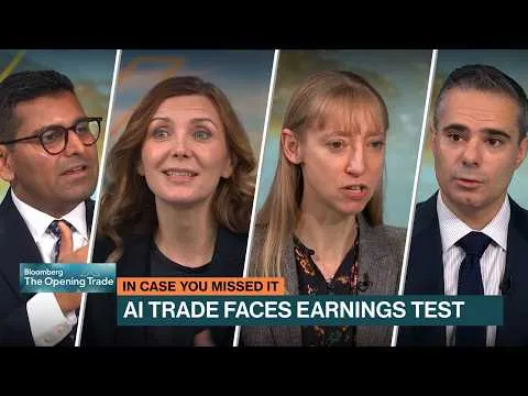 Editorial photograph illustrating AI Earnings Test Shifts From Demand to Financing