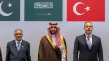 Editorial photograph illustrating Turkey, Pakistan agree rapid military deployment to Saudi Arabia