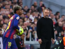 Editorial photograph illustrating Flick praises Yamal’s response to Ballon d’Or third place