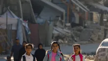 Editorial photograph illustrating Israel Detained 2,000+ Palestinian Children Since 2023: Report