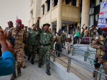 Editorial photograph illustrating Sudanese army targets RSF in Nyala; RSF says 30 civilians killed in market strike