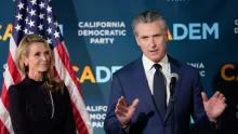 Editorial photograph illustrating California Gov Newsom Boosts AI Regulation Amid Presidential Speculation