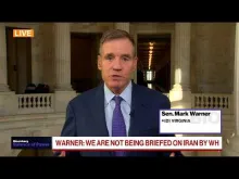 Editorial photograph illustrating Sen. Warner Unaware of U.S. Bomber Relocation Amid Iran Tensions