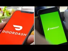 Editorial photograph illustrating DoorDash agrees to acquire Instacart in approximately $17 billion deal