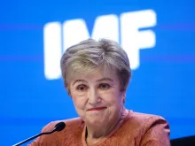Editorial photograph illustrating IMF Urges Support for Poorer Nations Facing Economic Pressure