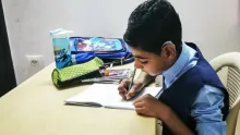 Editorial photograph illustrating Gaza children with sight and hearing disabilities face severe barriers to specialist schooling