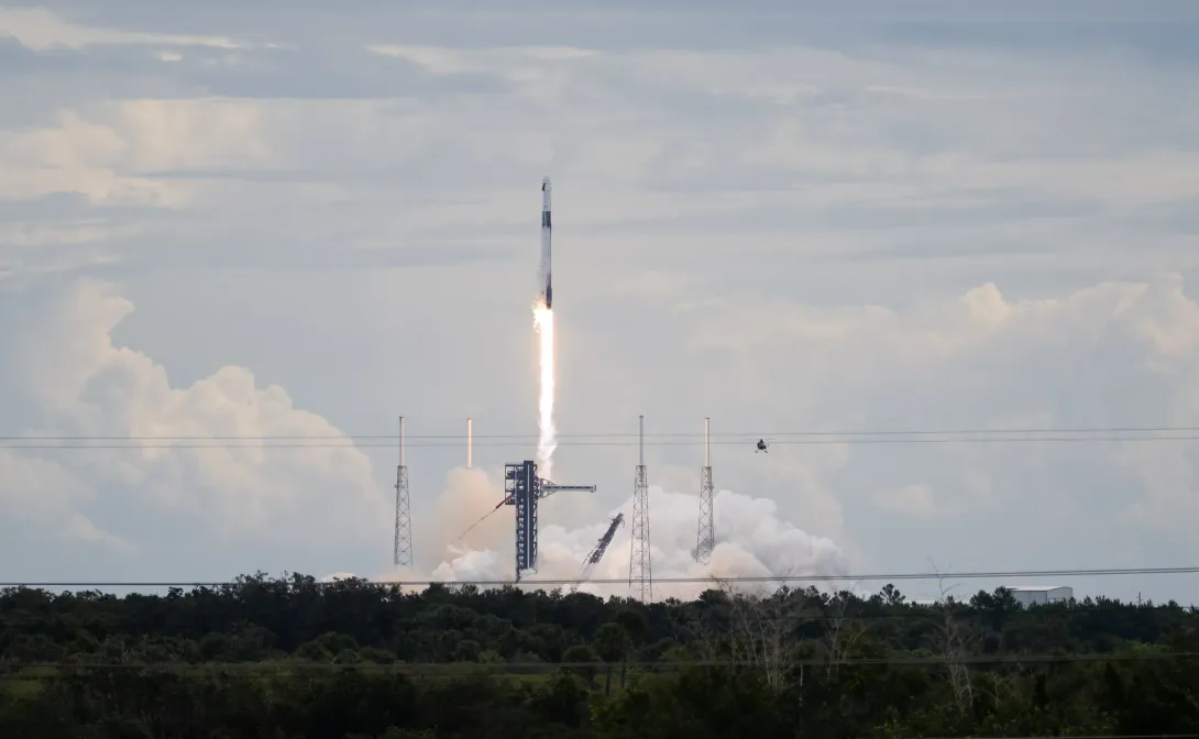 A SpaceX Falcon 9 carrying Crew-13 lifts off from Cape Canaveral on Oct. 1, 2026.