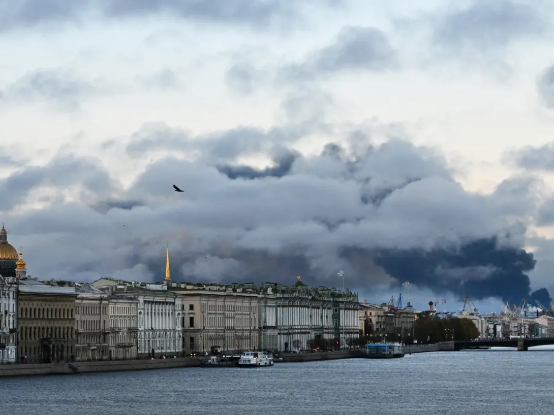 Drone attack kills one and strikes oil sites around St Petersburg