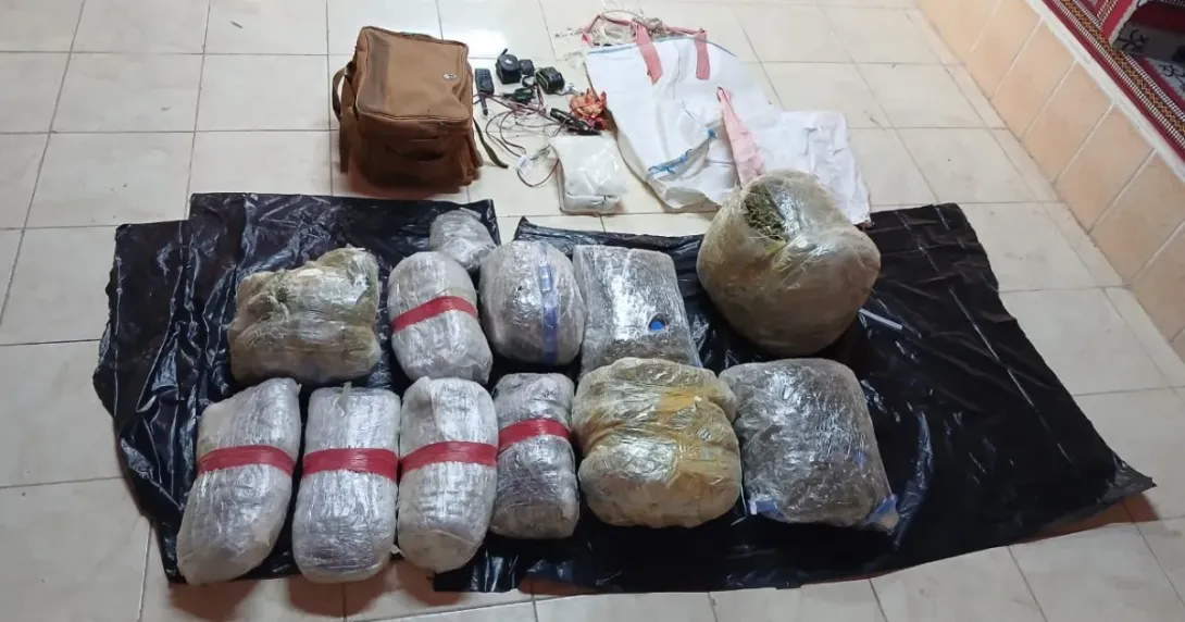 Editorial photograph illustrating Drone seizures expose a counternarcotics gap on the Jordan-Israel border