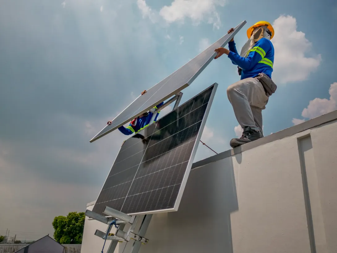 Editorial photograph illustrating Philippines solar installs surge as energy cost crisis deepens