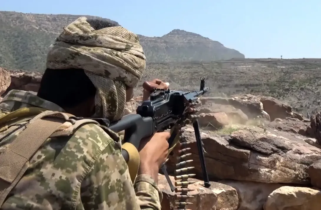 Editorial photograph illustrating Fighting Escalates in Yemen as Taiz Offensive and Saudi‑targeted Strikes Intensify