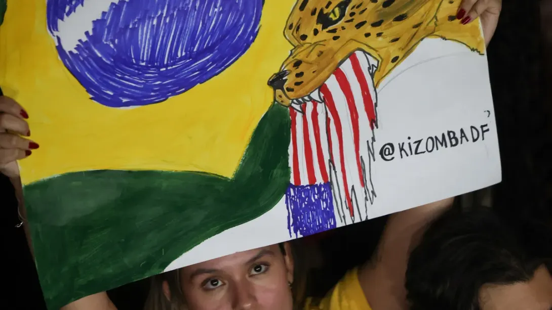 Editorial photograph illustrating Poll Shows Bolsonaro with Slight Lead Over Lula Ahead of Brazilian Run-off