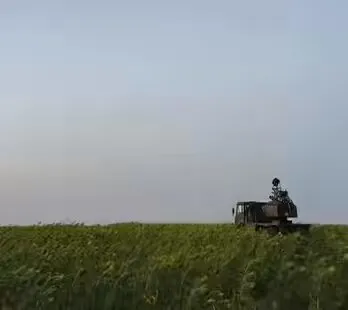 Editorial photograph illustrating Ukrainian STASH System Shoots Down Russian Drone
