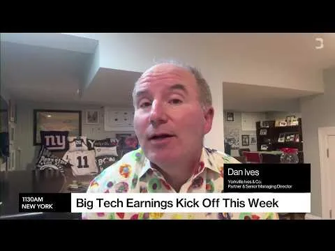 Editorial photograph illustrating Dan Ives Says Big Tech Earnings Will Test AI Confidence