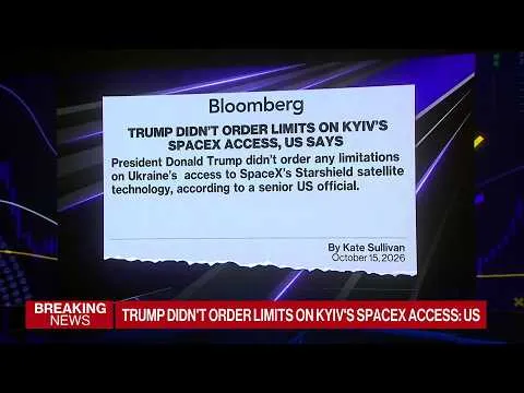Editorial photograph illustrating US Denies Trump Restricted Ukraine's Access to SpaceX Tech