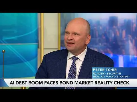 Editorial photograph illustrating Academy’s Peter Tchir warns ‘faux liquidity’ could amplify AI-debt selloff